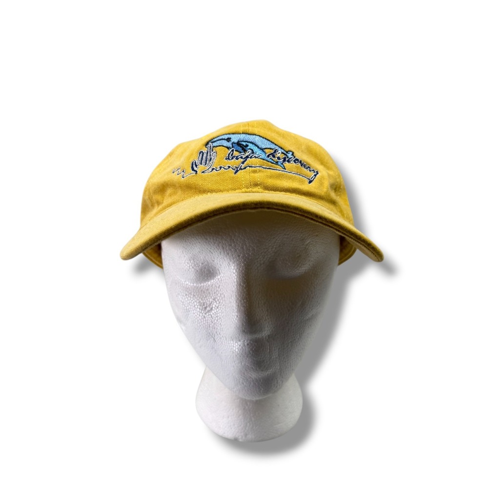 Authentic Pigment Baja Discovery Whale Cactus Mustard Yellow Cotton Dad Hat Cap